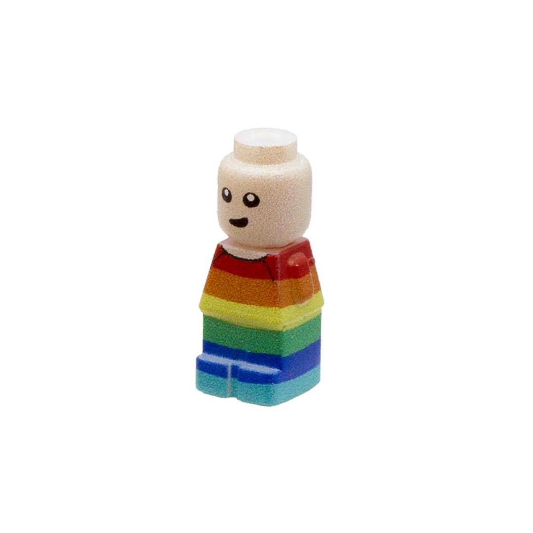 Baby in a Colourful Striped Onesie (Various Skin Tones) - Custom 3D Printed Piece - Image 2