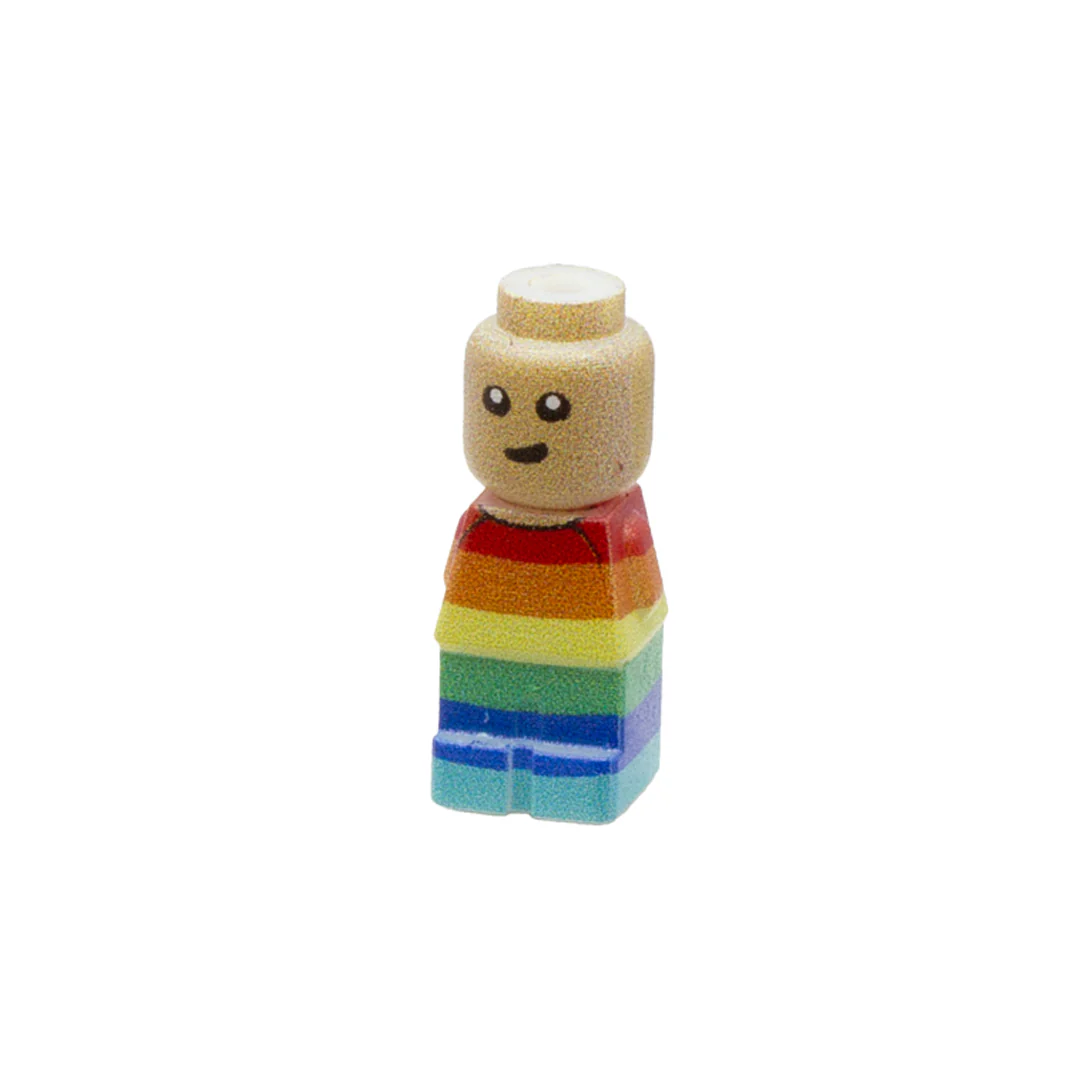 Baby in a Colourful Striped Onesie (Various Skin Tones) - Custom 3D Printed Piece - Image 3