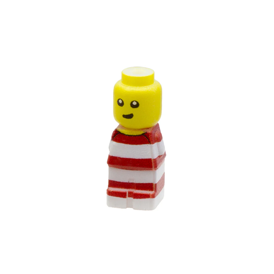 Baby with Red & White Striped Onesie (Various Skin Tones) - Custom 3D Printed Piece