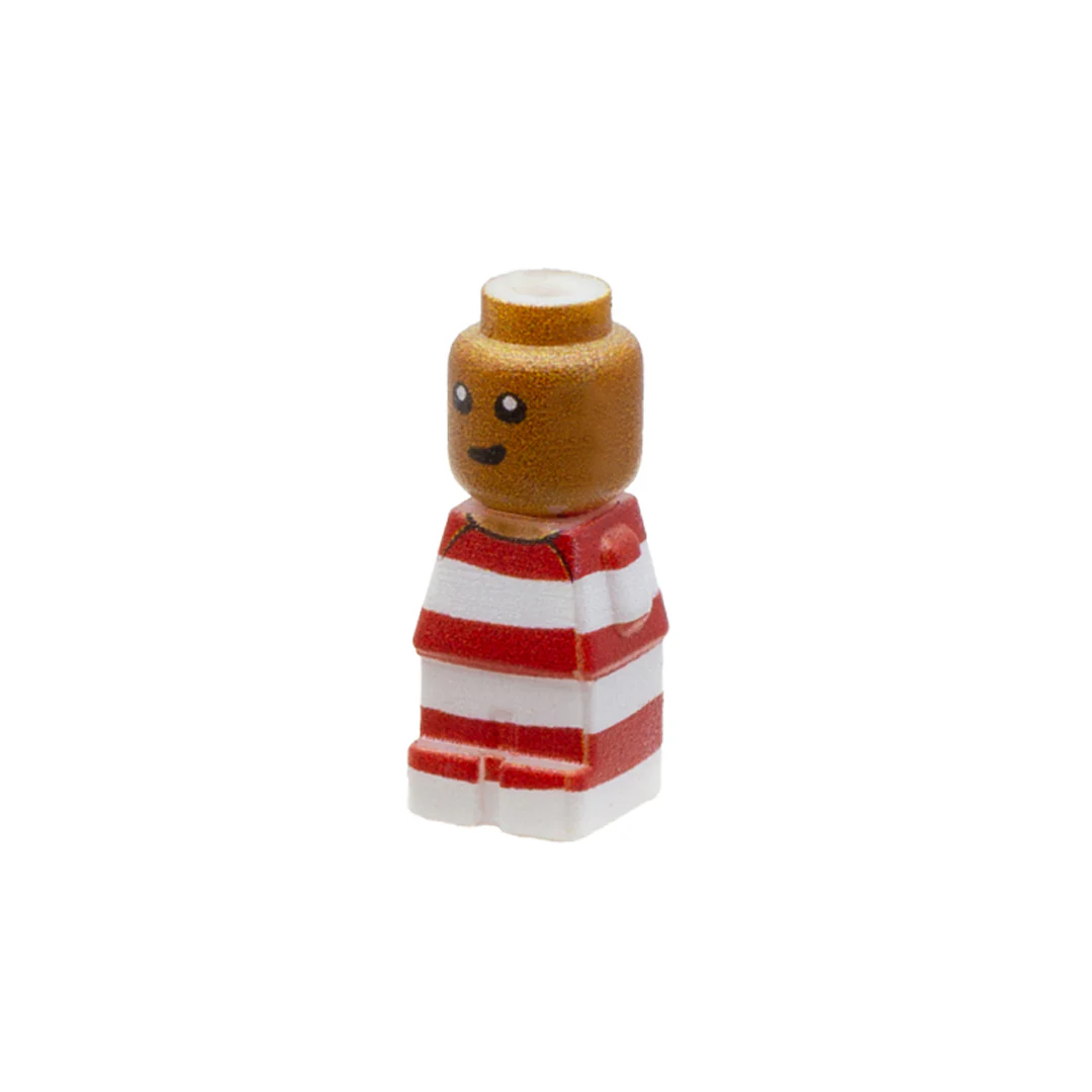 Baby with Red & White Striped Onesie (Various Skin Tones) - Custom 3D Printed Piece - Image 5