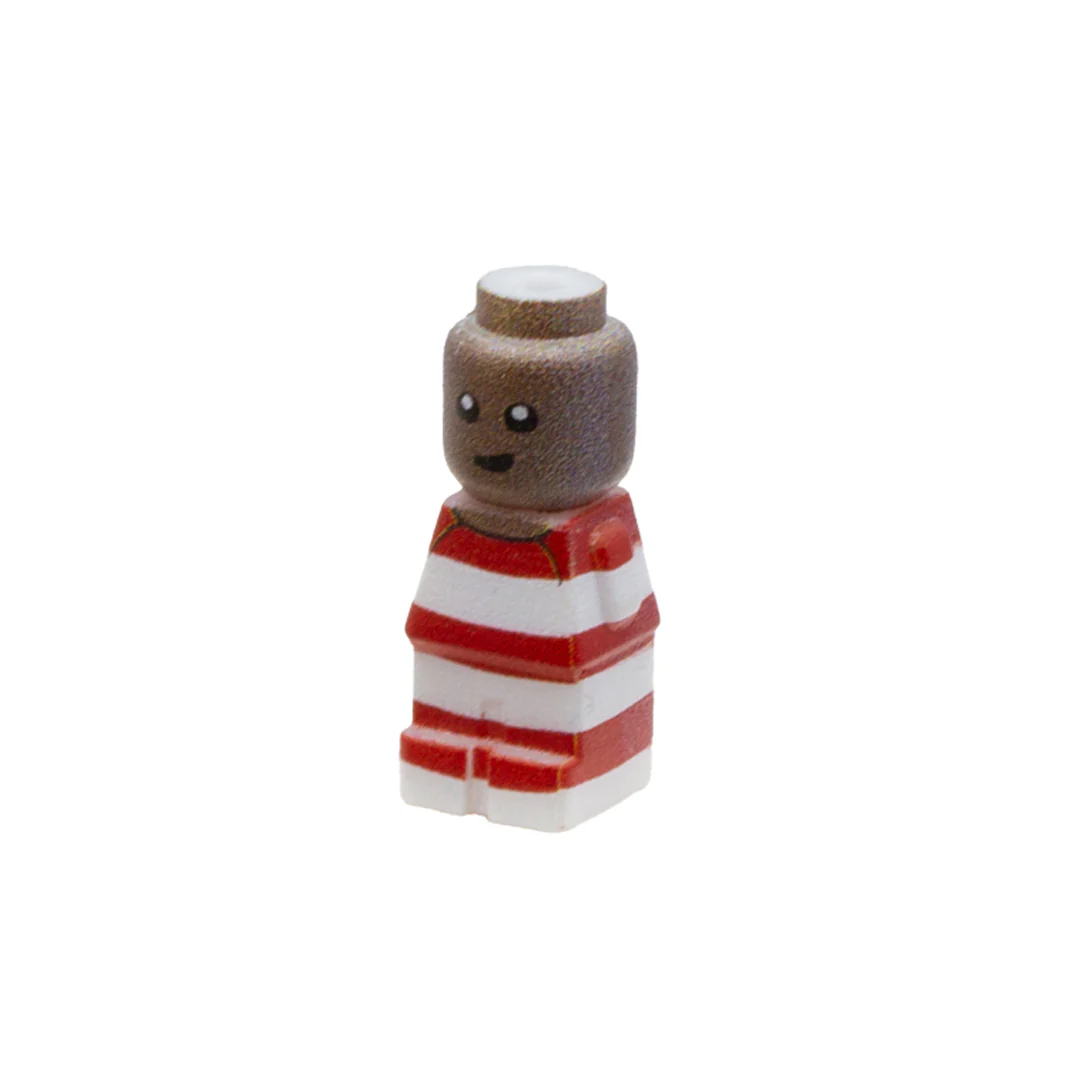 Baby with Red & White Striped Onesie (Various Skin Tones) - Custom 3D Printed Piece - Image 7