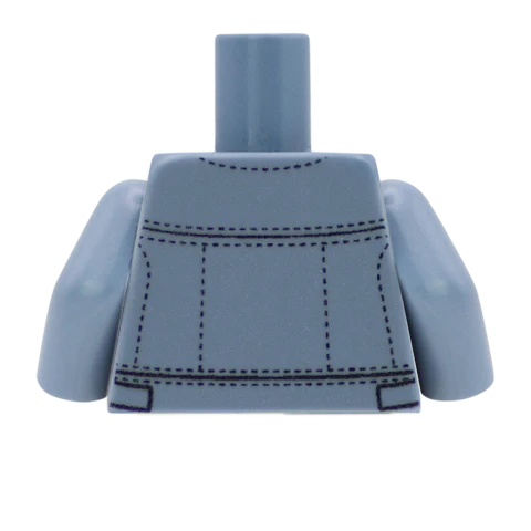 80's Denim Jacket - Custom Design Minifigure Torso - Image 2
