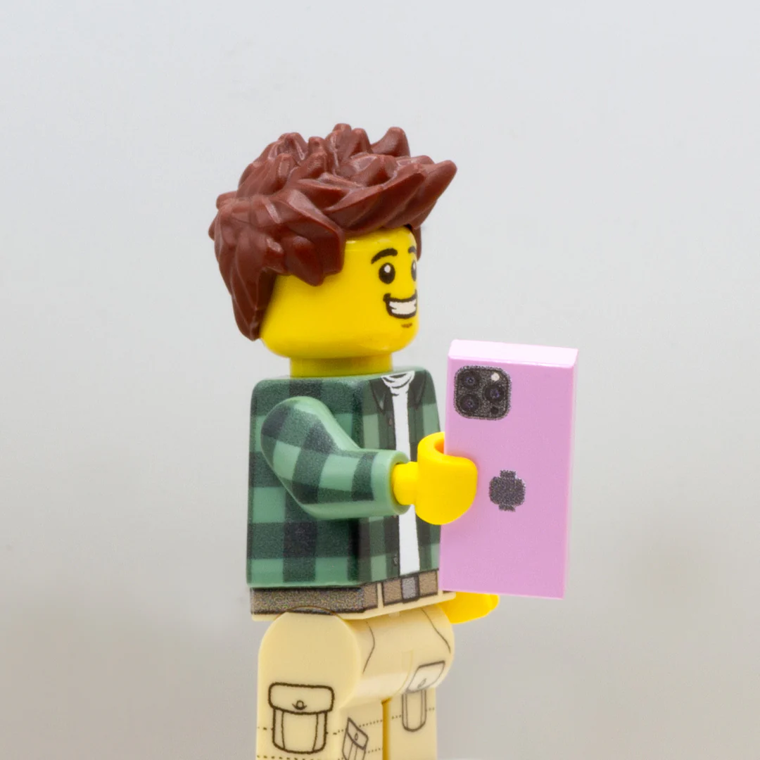 Back of Pretend Smartphone - Custom Design Tile (Various Colours) - Image 3