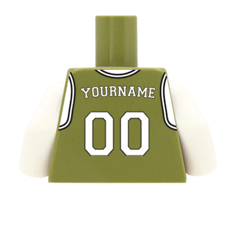 Basketball Vest Over T Shirt - Custom Design Minifigure Torso - Image 24