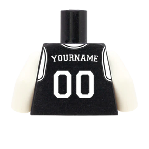 Basketball Vest Over T Shirt - Custom Design Minifigure Torso - Image 32