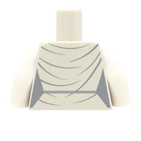 Belted Wedding Dress with Necklace - Custom Design Minifigure Torso - Image 8