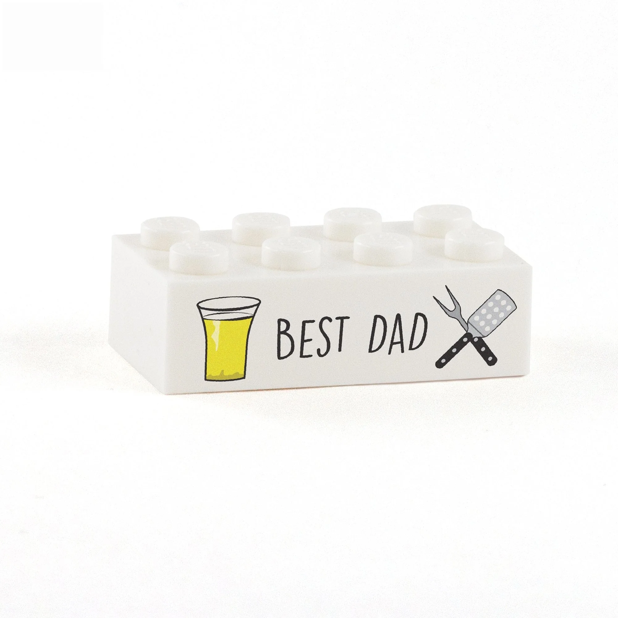 Best Dad Display Brick - Custom Printed 2 x 4 Brick