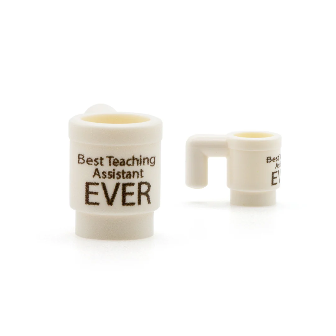 Best Teaching Assistant Ever Mug (White) - Custom Design Minifigure Mug