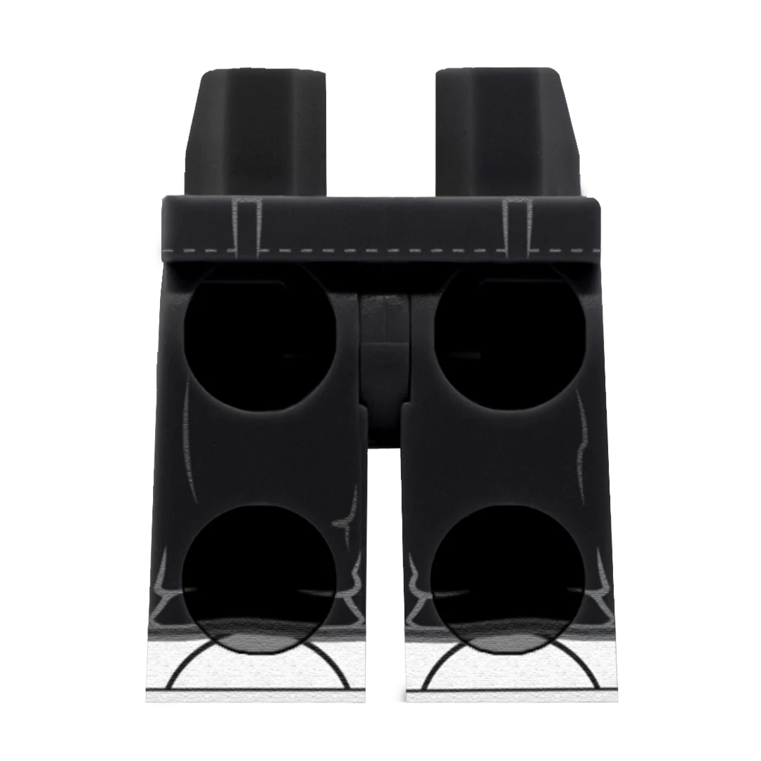 Black Baggy Jeans - Custom Printed Minifigure Legs - Image 2