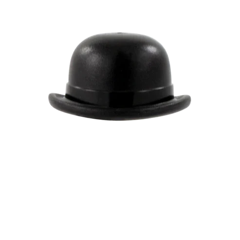 Black Bowler Hat - LEGO Minifigure Hat - Image 3