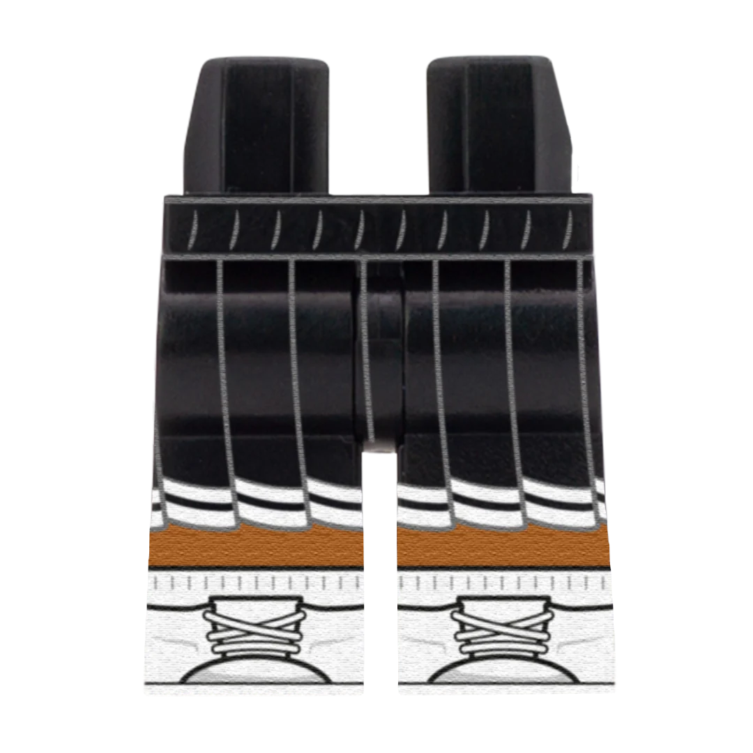 Black Cheerleader Skirt (Various Skin Tones) - Printed Minifigure Legs - Image 4