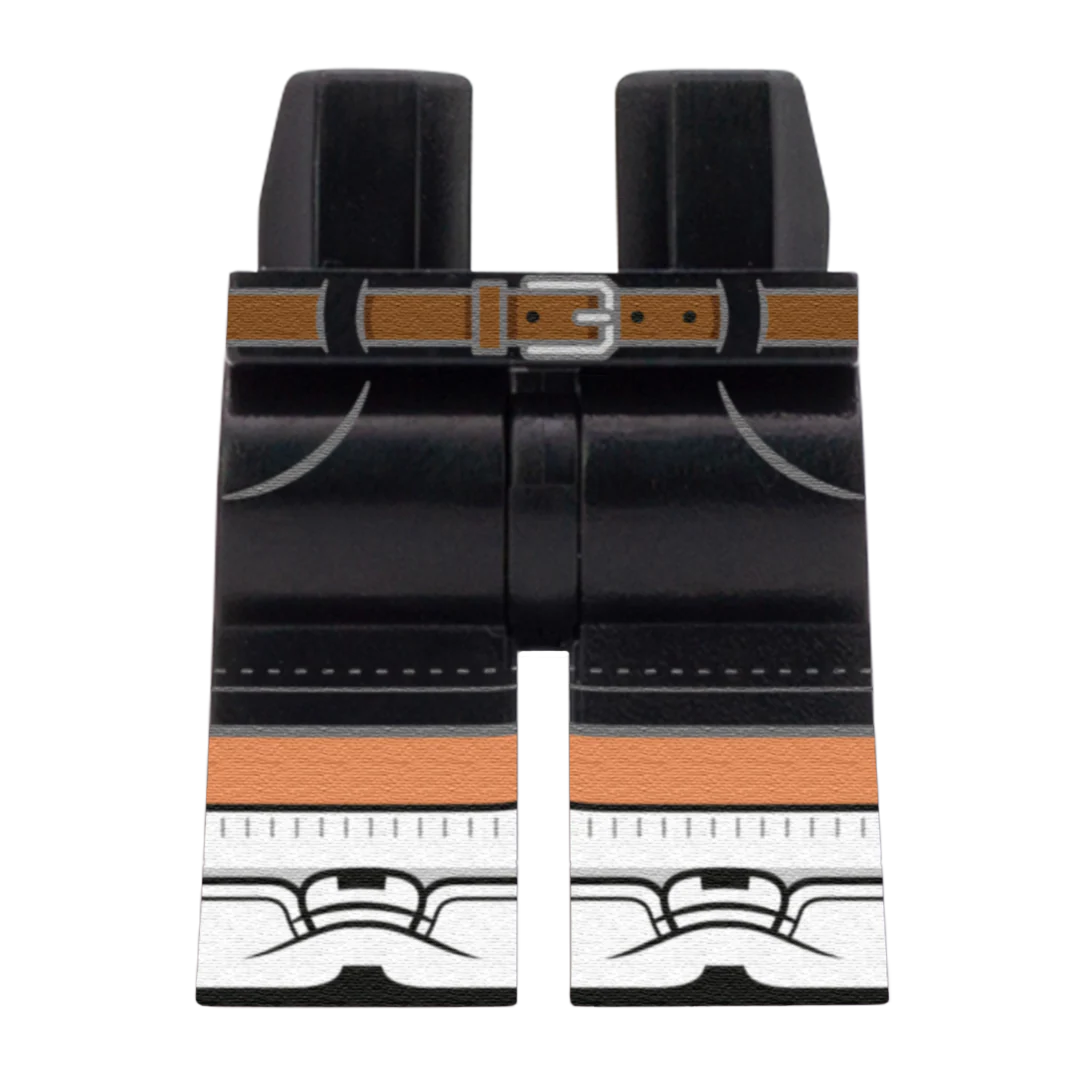 Black Chino Shorts With White Trainers – Custom Printed Legs - Image 3