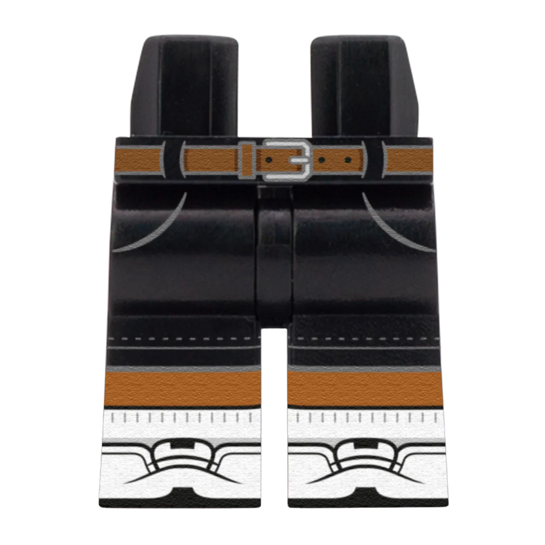 Black Chino Shorts With White Trainers – Custom Printed Legs - Image 4