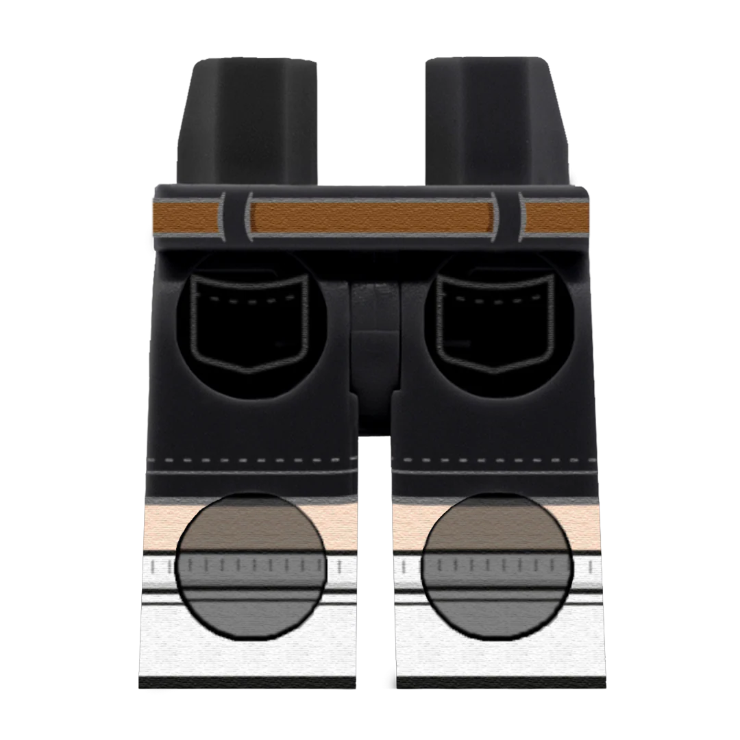 Black Chino Shorts With White Trainers – Custom Printed Legs - Image 7