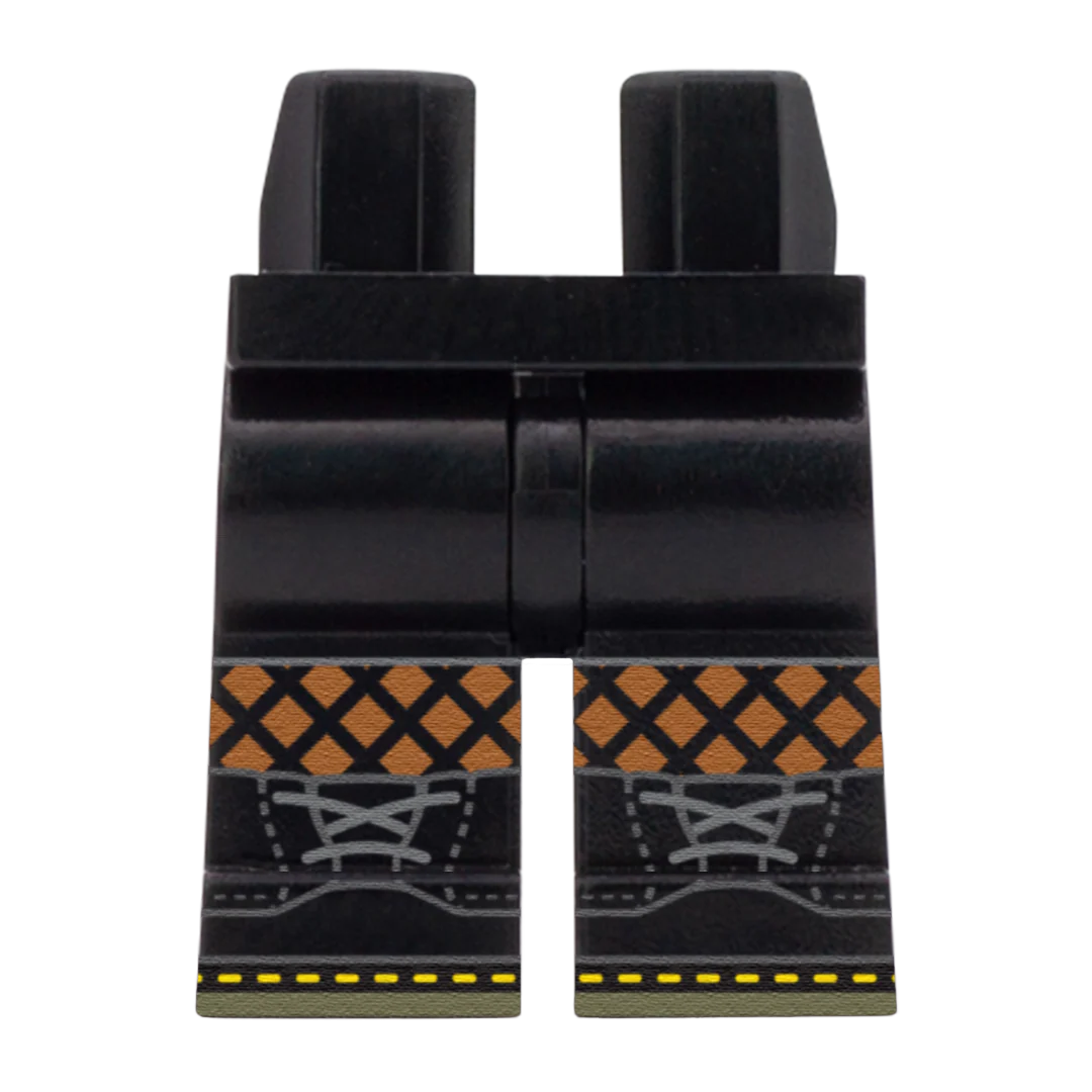 Black Fishnet Tights (Various Skin Tones) - Custom Printed Minifigure Legs - Image 7