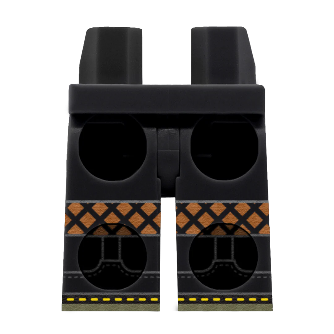 Black Fishnet Tights (Various Skin Tones) - Custom Printed Minifigure Legs - Image 8