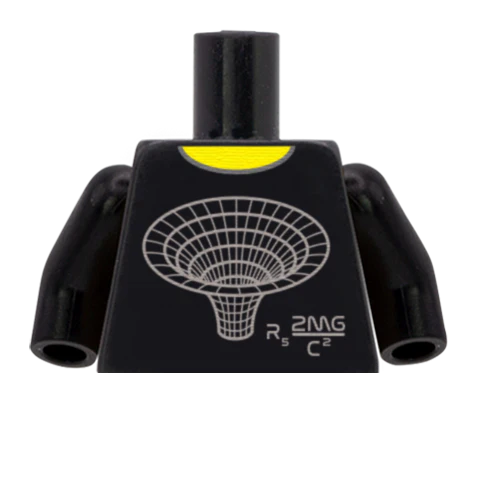 Black Hole T-Shirt - Custom Design Minifigure Torso