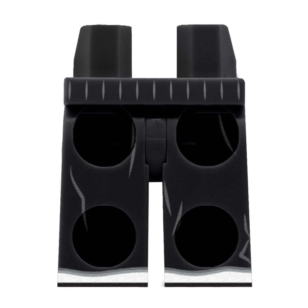 Black Joggers With Popper Sides - Custom Printed Minifigure Legs - Image 2