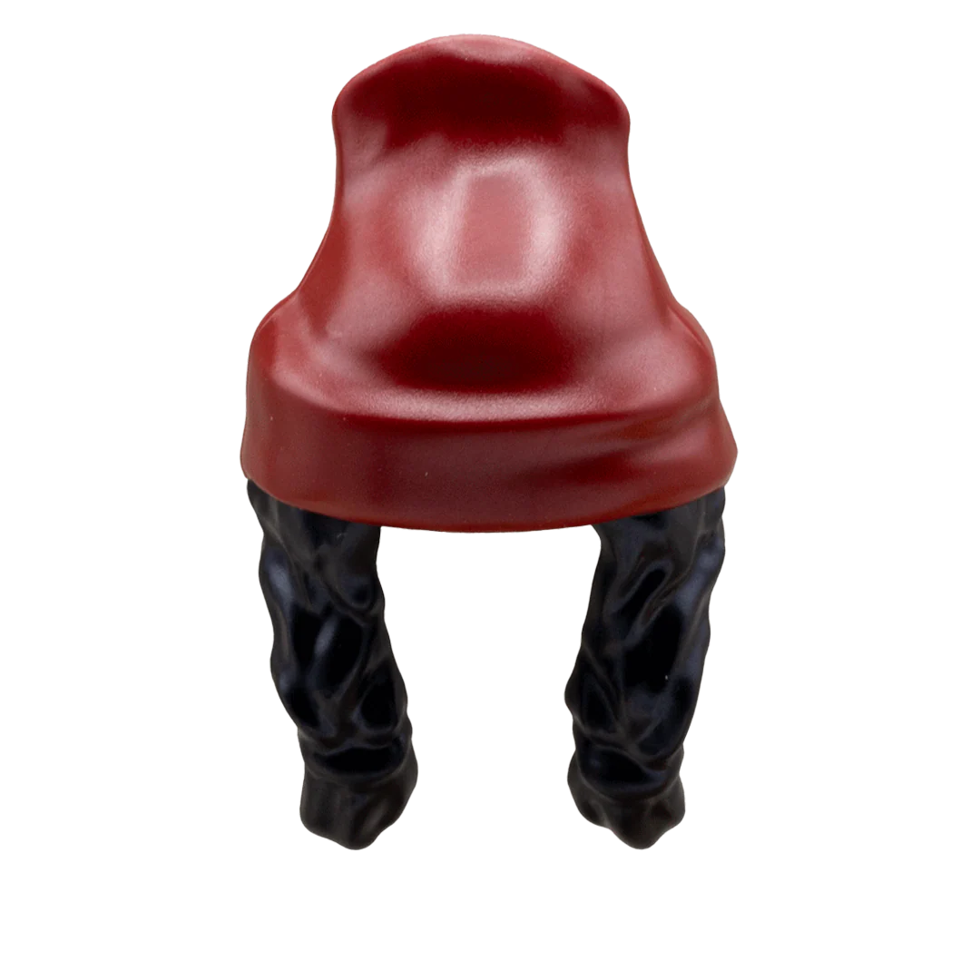 Black Plaited Pigtails, Beanie - LEGO Minifigure Headwear - Image 2