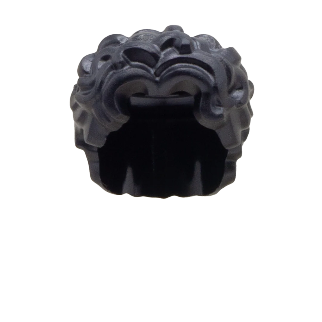 Black Thick Curly Curtains - LEGO Minifigure Hair