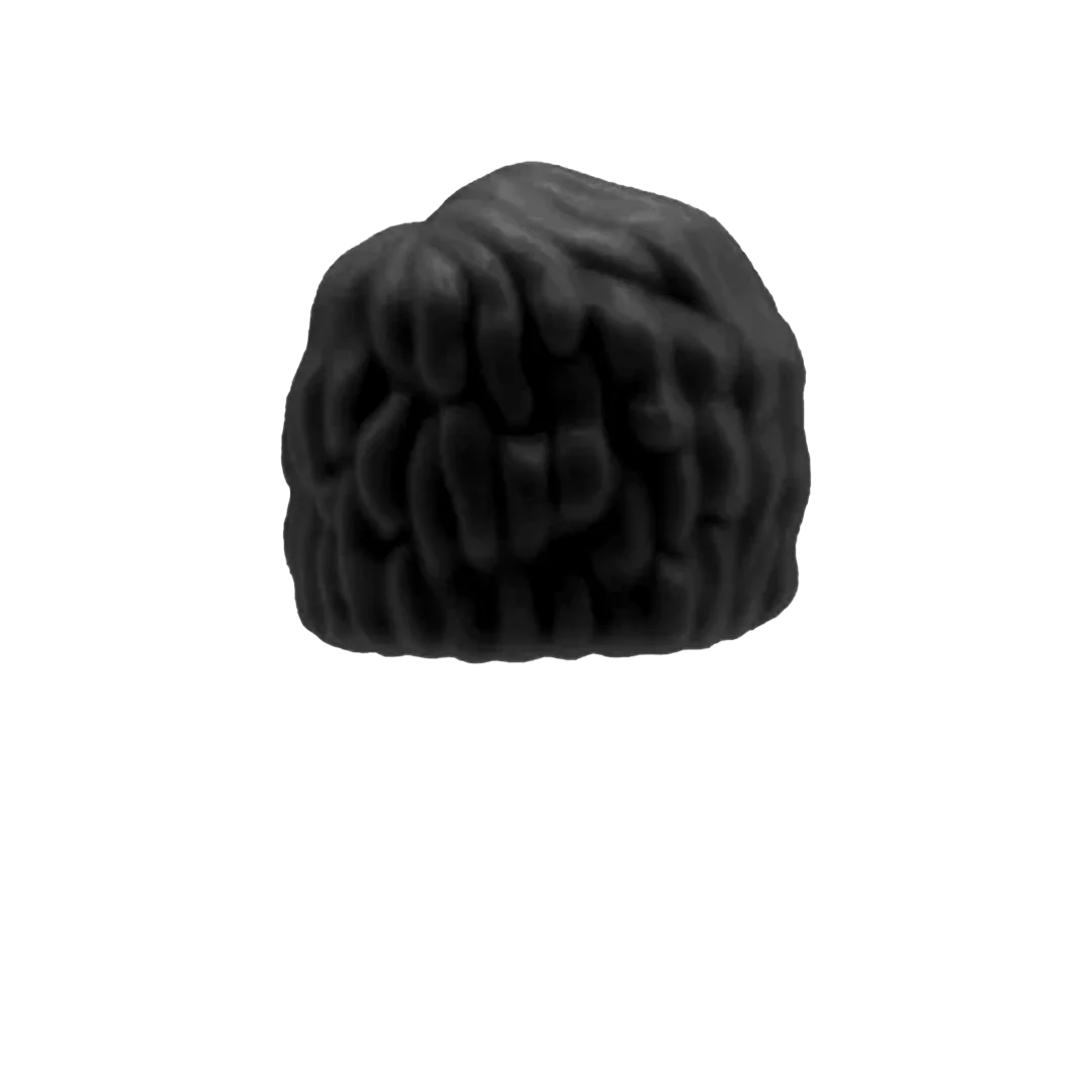 Black Wavy, Side Parted - LEGO Minifigure Hair - Image 2