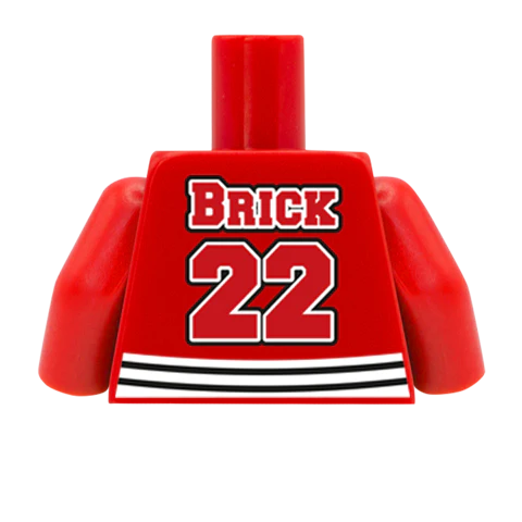 Blackhawks (Add name and number) - Custom Design Minifigure Torso - Image 2