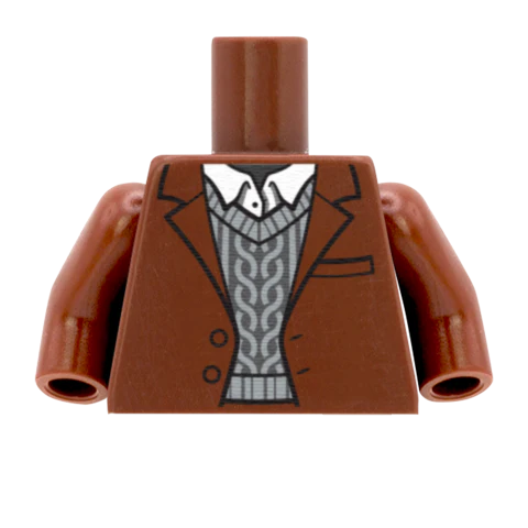 Open Blazer, Jumper and Shirt - Custom Design Minifigure Torso