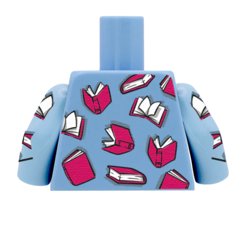 Blue Book Shirt - Custom Design Minifigure Torso - Image 3