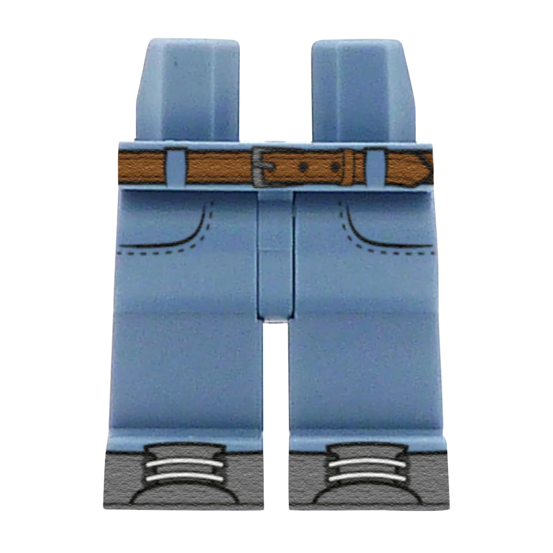 Blue Grey Jeans - Custom Printed Minifigure Legs