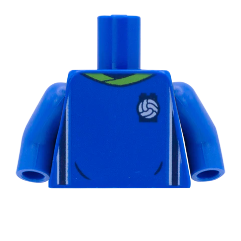 Blue LEGO Football/Soccer Shirt - Custom Design Minifigure Torso