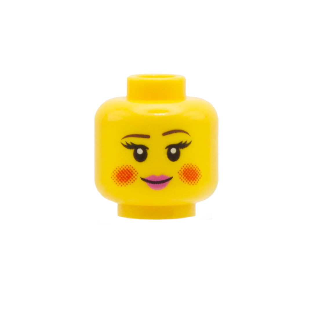 Blushed Cheeks Smiling / Singing  - LEGO Minifigure Head