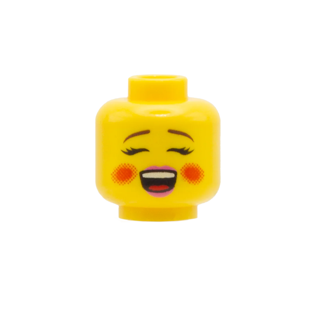 Blushed Cheeks Smiling / Singing  - LEGO Minifigure Head - Image 2