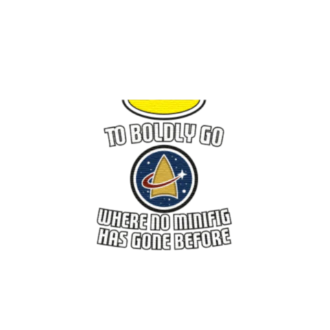 Boldly Go Graphic T-Shirt - Custom Design Minifigure Torso - Image 31