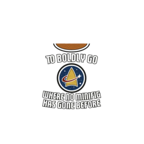 Boldly Go Graphic T-Shirt - Custom Design Minifigure Torso - Image 34