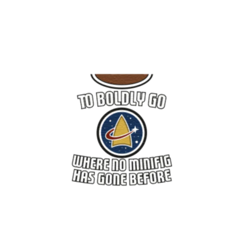 Boldly Go Graphic T-Shirt - Custom Design Minifigure Torso - Image 35