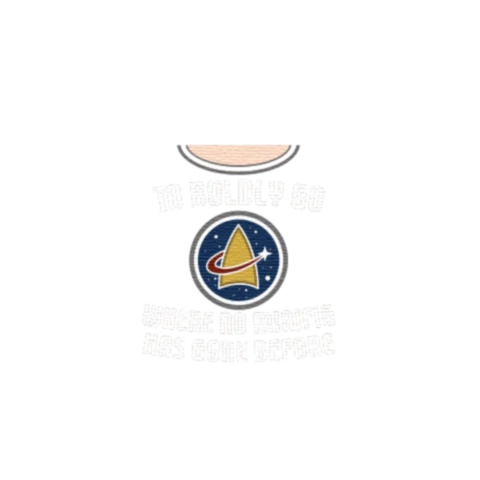 Boldly Go Graphic T-Shirt - Custom Design Minifigure Torso - Image 37