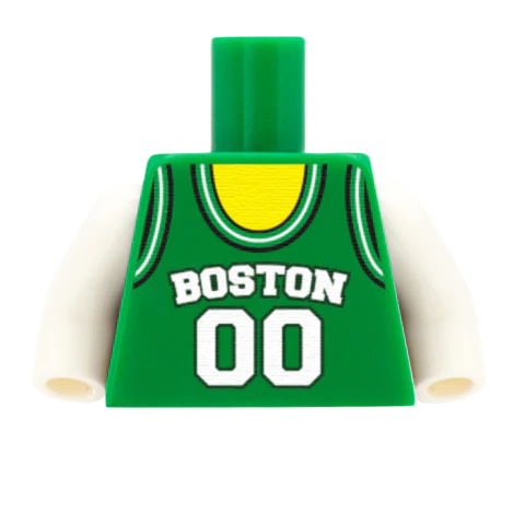 Boston Celtics (East Conference) - Custom Design Minifigure Torso