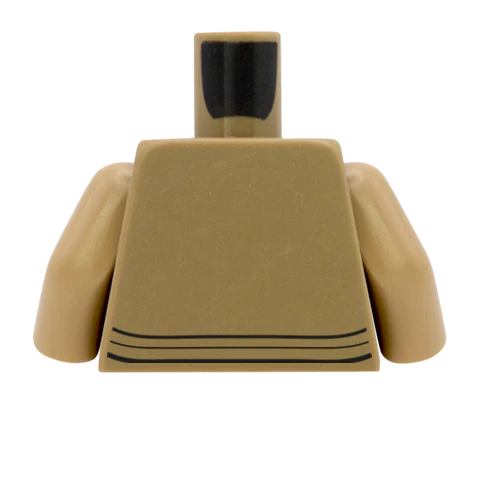 Breast Pockets Open Jacket over T Shirt - Custom Design Minifigure Torso - Image 44