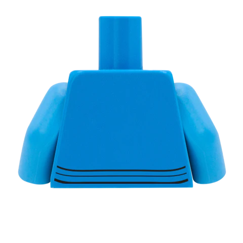 Breast Pockets Open Jacket over T Shirt - Custom Design Minifigure Torso - Image 58