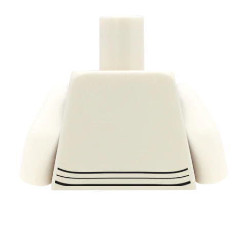 Breast Pockets Open Jacket over T Shirt - Custom Design Minifigure Torso - Image 59