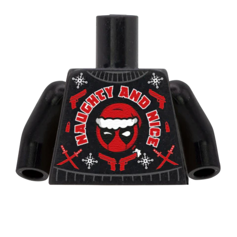 Merc with a Mouth Christmas Jumper - Custom Design Minifigure Torso