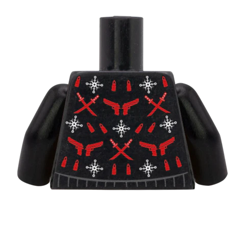 Merc with a Mouth Christmas Jumper - Custom Design Minifigure Torso - Image 2