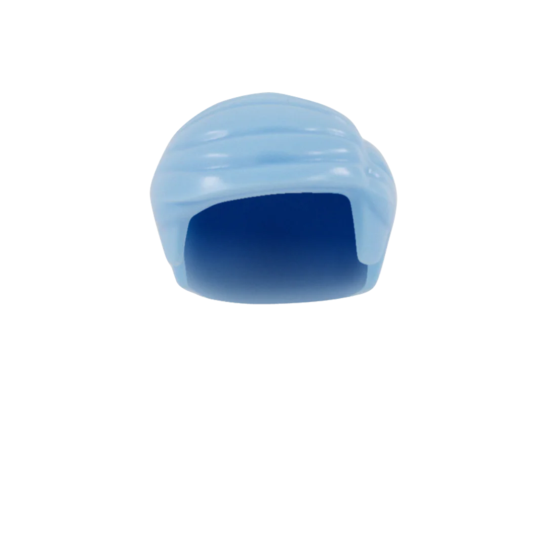 Bright Light Blue Short Swept Side Parted - LEGO Minifigure Hair