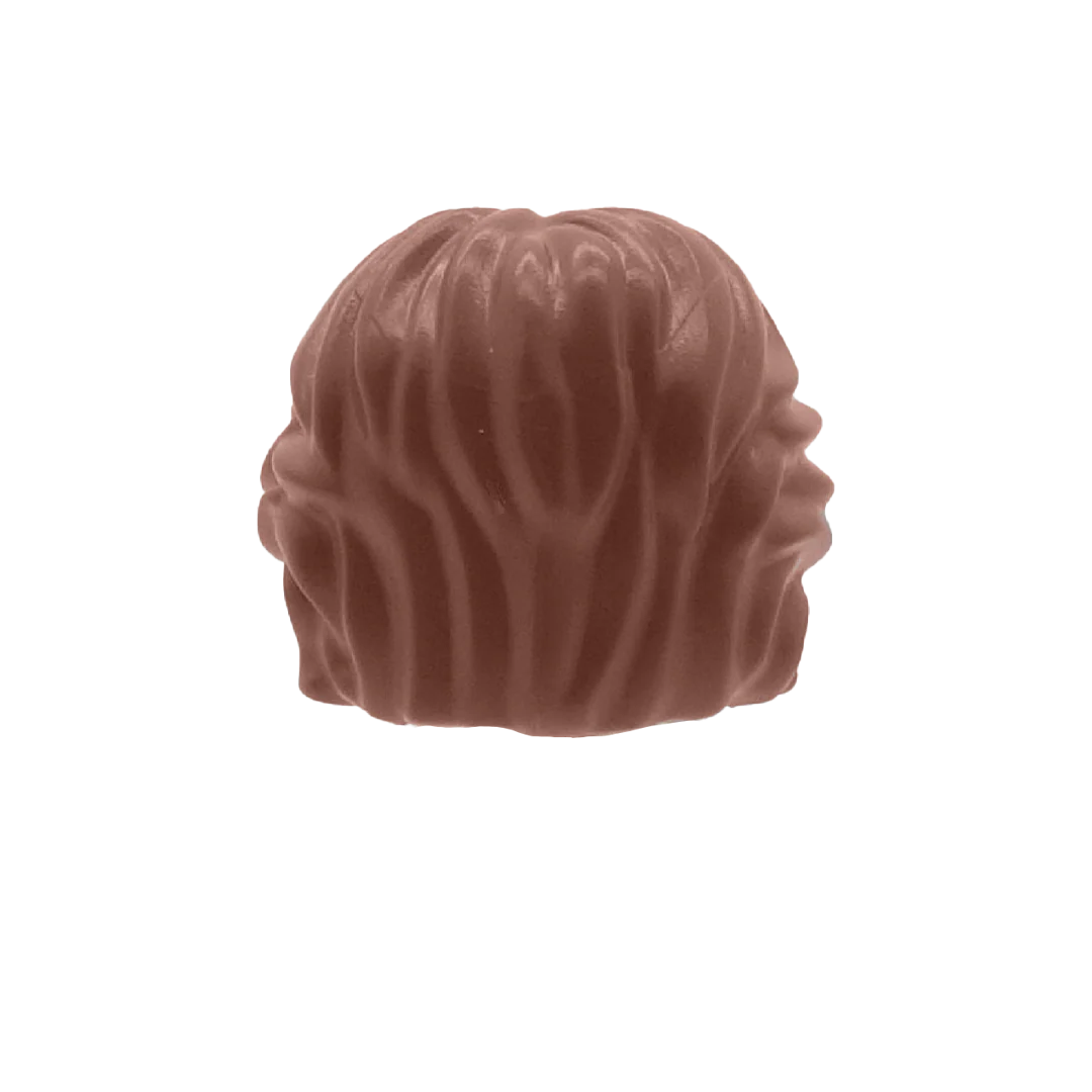 Brown ‘Curtains’ - LEGO Minifigure Hair - Image 2