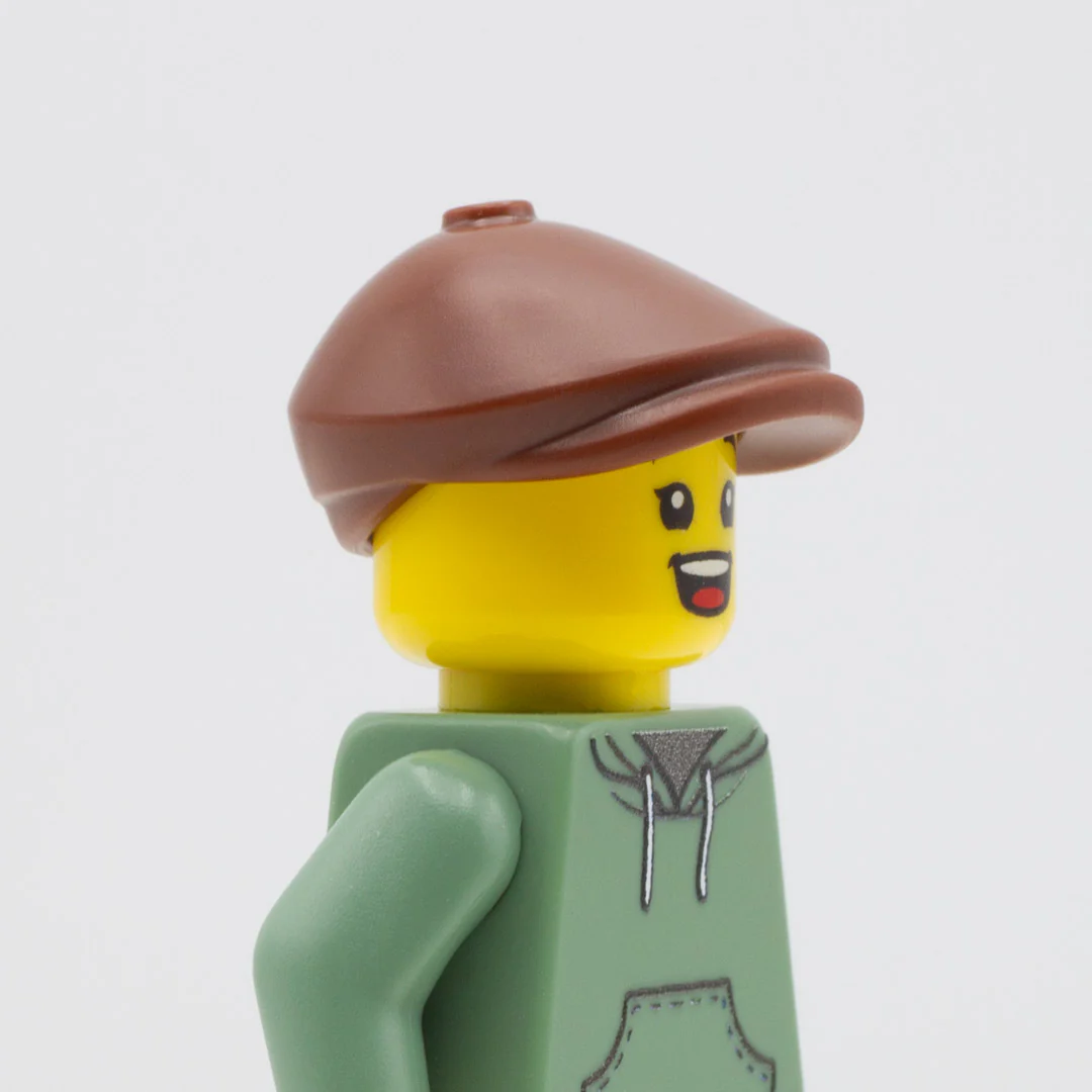 Brown LEGO Flat Cap - Minifigure Hat - Image 4