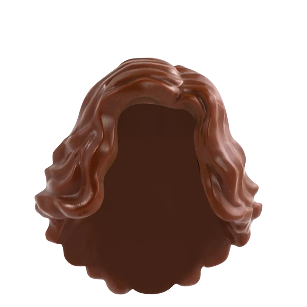 Brown Long Cascading - LEGO Minifigure Hair