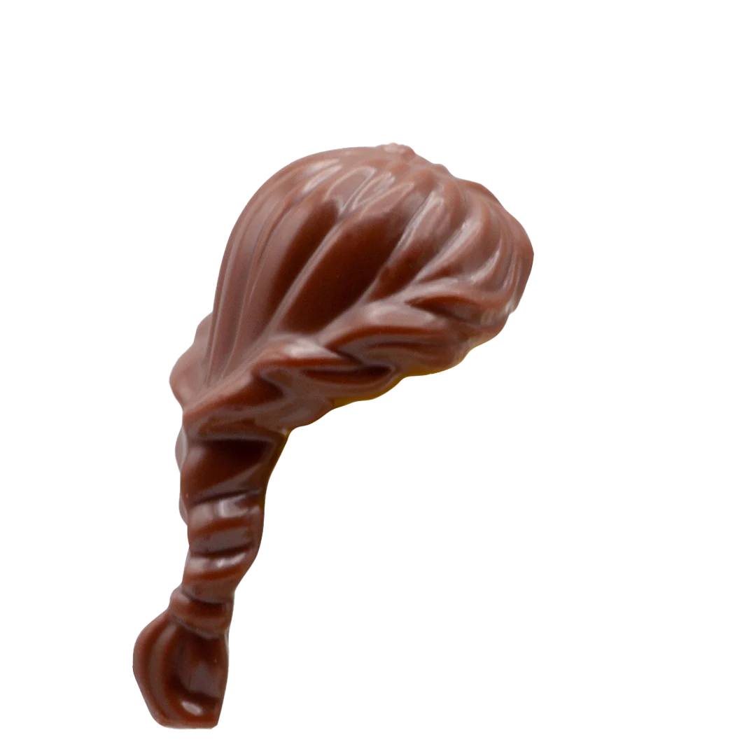 Brown Long Plaited - LEGO Minifigure Hair - Image 3
