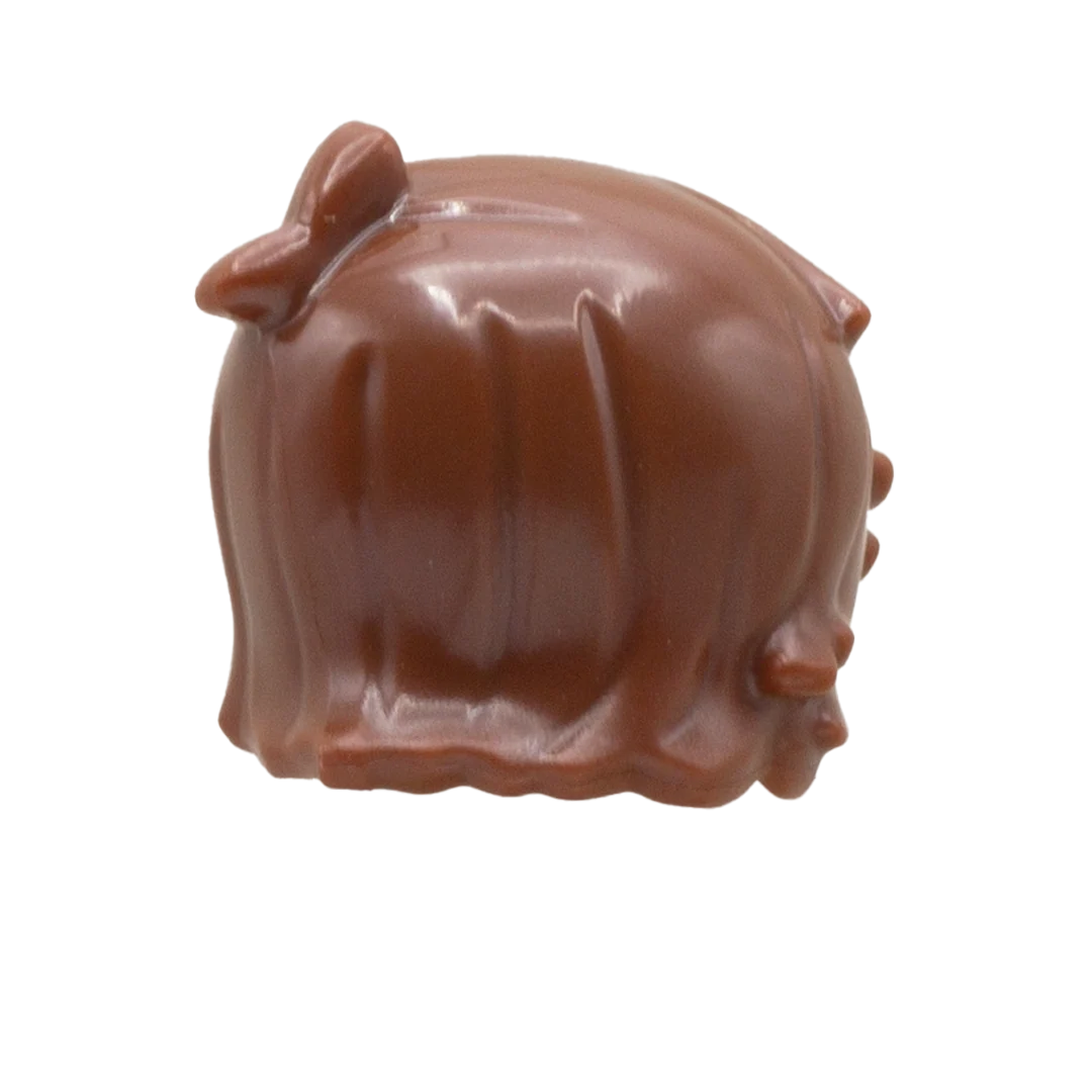 Brown Long Sweepy with Tuft - LEGO Minifigure Hair - Image 3