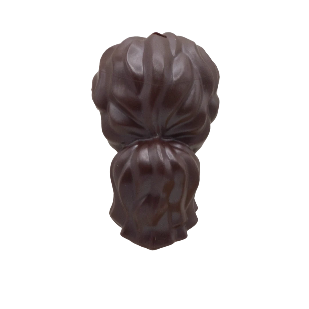 Dark Brown Low Wavy Ponytail - LEGO Minifigure Hair - Image 2