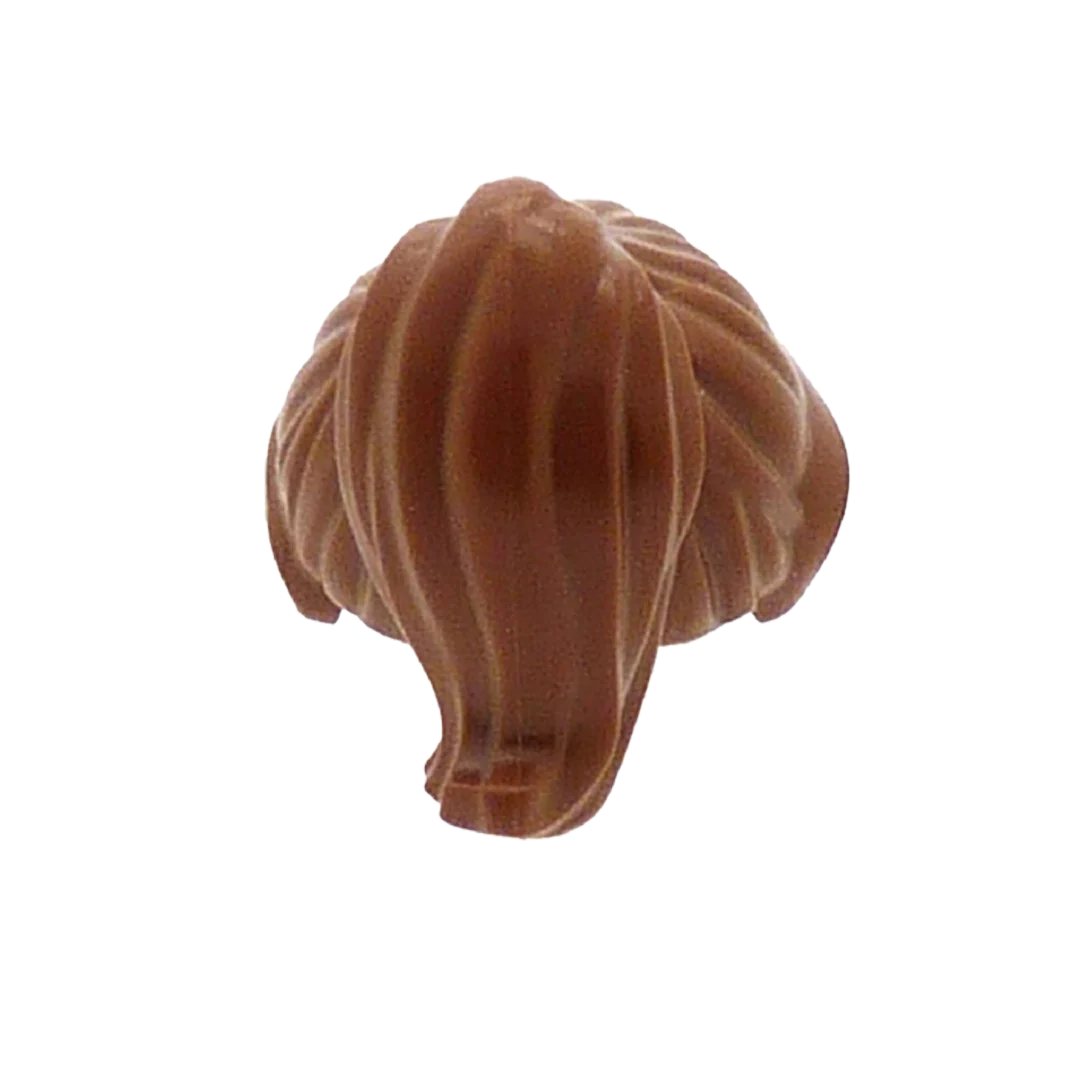 Brown Ponytail with Swept Fringe - LEGO Minifigure Hair - Image 2